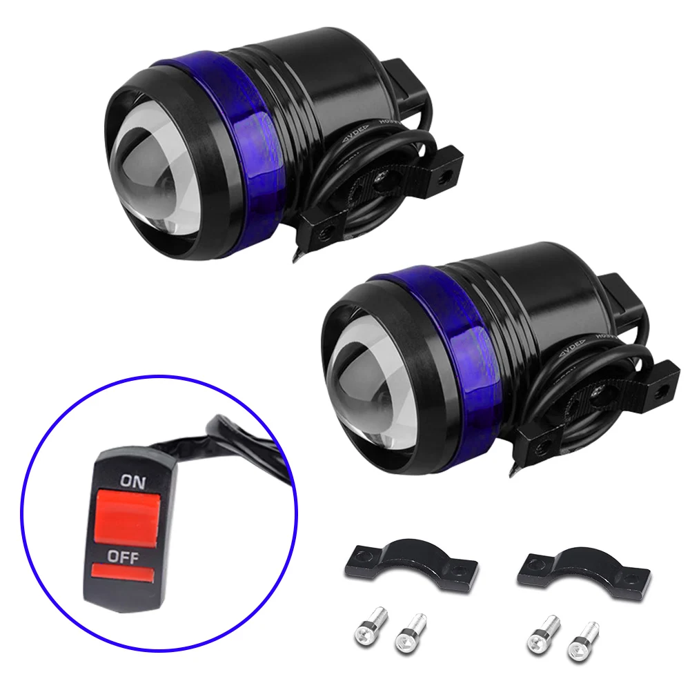 2 шт. белый мото rcycle фары вспомогательная лампа U3 U5 U7 светодиодный мото rbike прожектор аксессуары 12 В мото DRL точечные фары