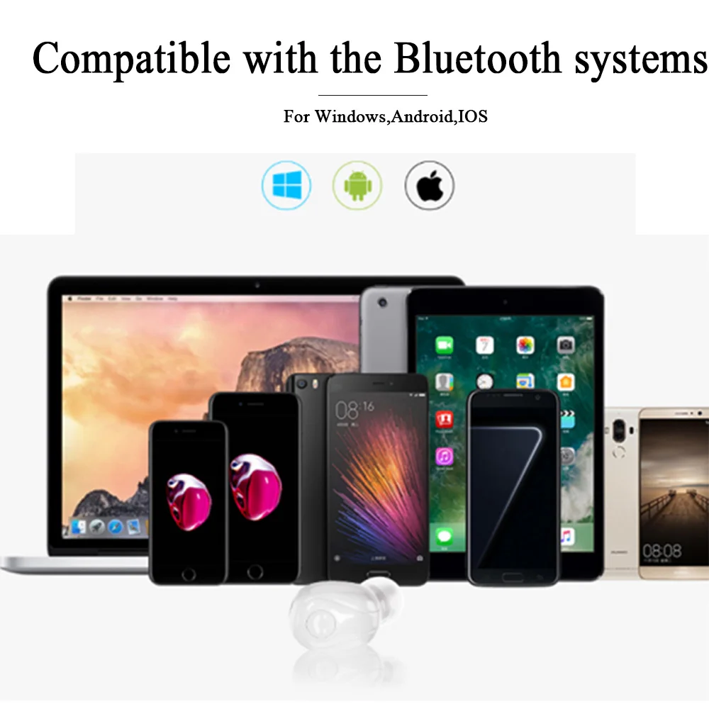 Миниатюрные наушники вкладыши 5 0 Bluetooth Беспроводная Hi Fi гарнитура с микрофоном