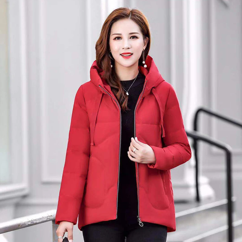 2019 зимняя женская парка на утином пуху короткая сверхлегкая Натуральное перо