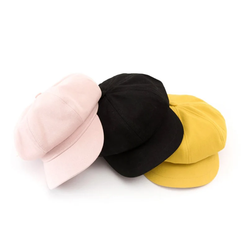 Новая модная однотонная восьмиугольная шляпа в повседневном стиле ретро уличная