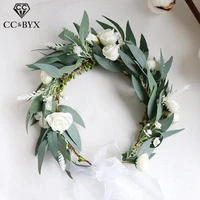 cc wreath flower crown tiara hairbands wedding hair accessories for women bridal forest style 100 handmade party headwear mq089