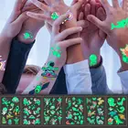 Светящиеся временные наклейки, водонепроницаемые Мультяшные наклейки, милые сказочные животные, Детские декоративные наклейки, набор для макияжа