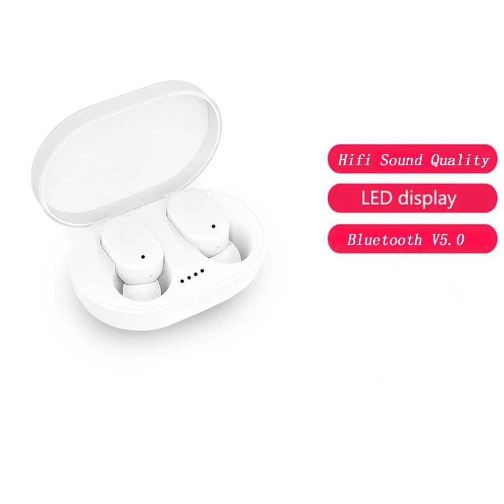 Беспроводные наушники Bluetooth V5.0 F9 TWS, беспроводные Bluetooth наушники, светодиодный дисплей, 2200 мАч, внешний аккумулятор, гарнитура с микрофоном - Цвет: white