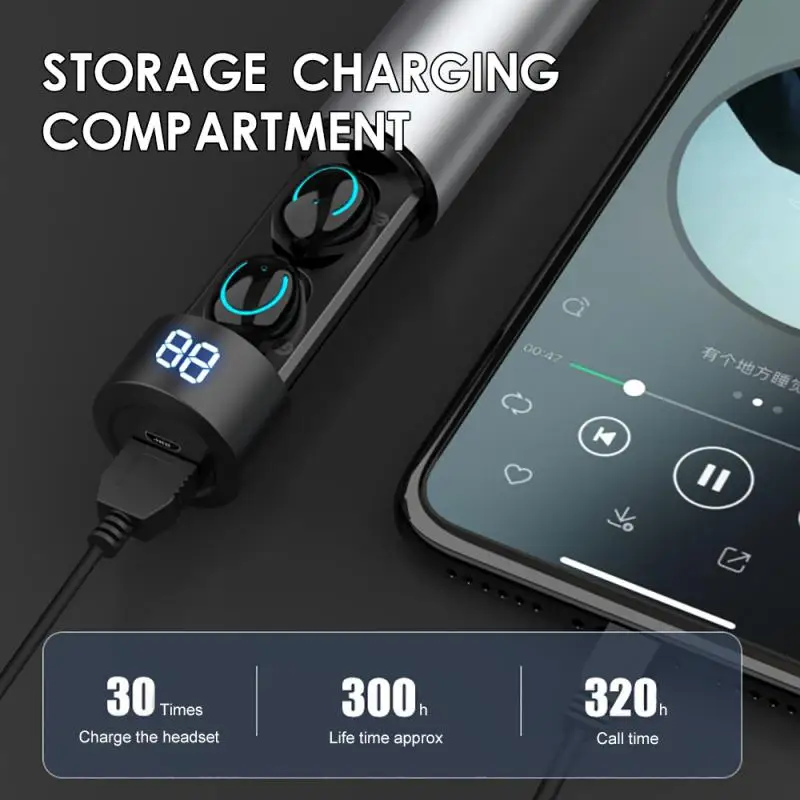 Q19 наушники вкладыши TWS с Bluetooth 5 0 Hi Fi стерео Шум шумоподавления Беспроводной