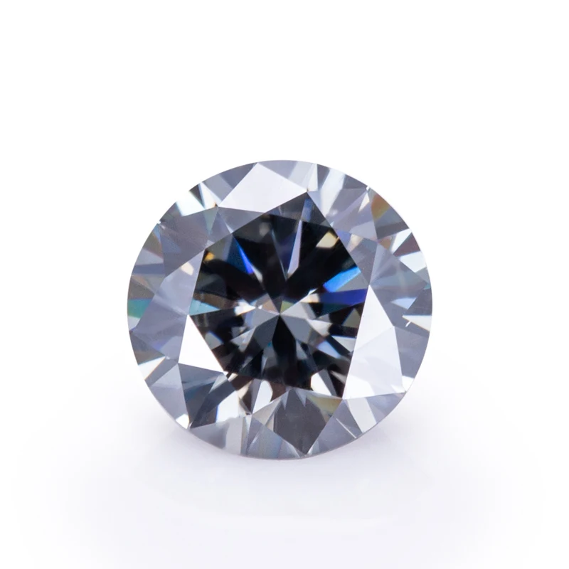 

Grey Moissanite Stone Round Cut Loose Gemstones