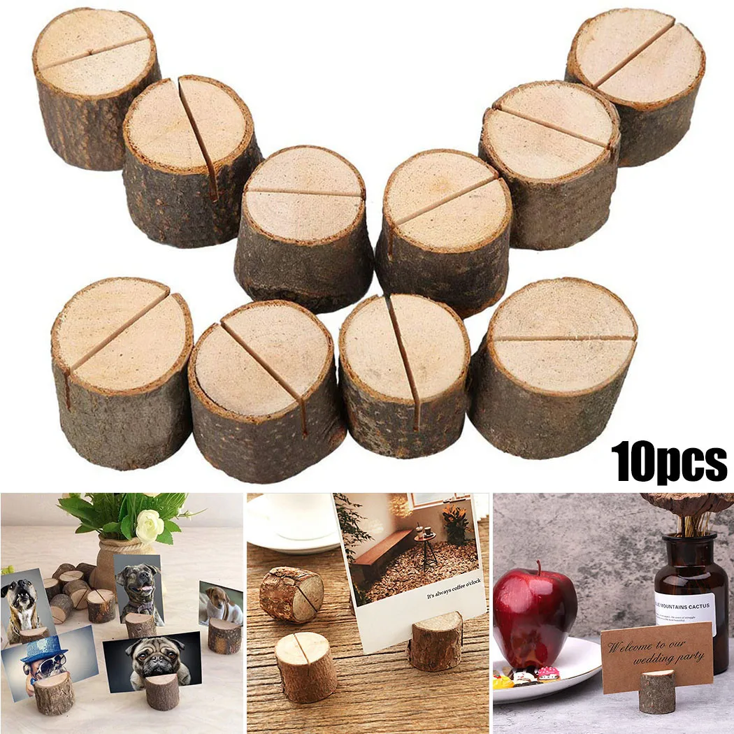 

10 держателей для карт, настольная подставка под дерево, держатель для карт, подставка для фотографий с цифрами для свадебной вечеринки, укра...