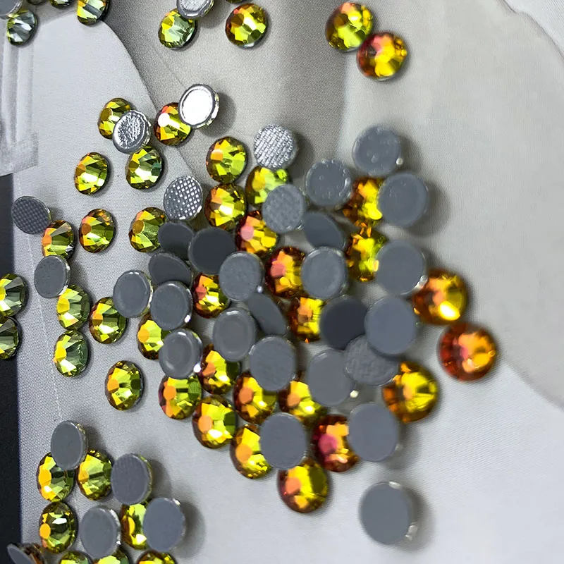 Стекло Стразы с плоским дном горный Ss4-ss20 Кристалл Камень прозрачный кейс на