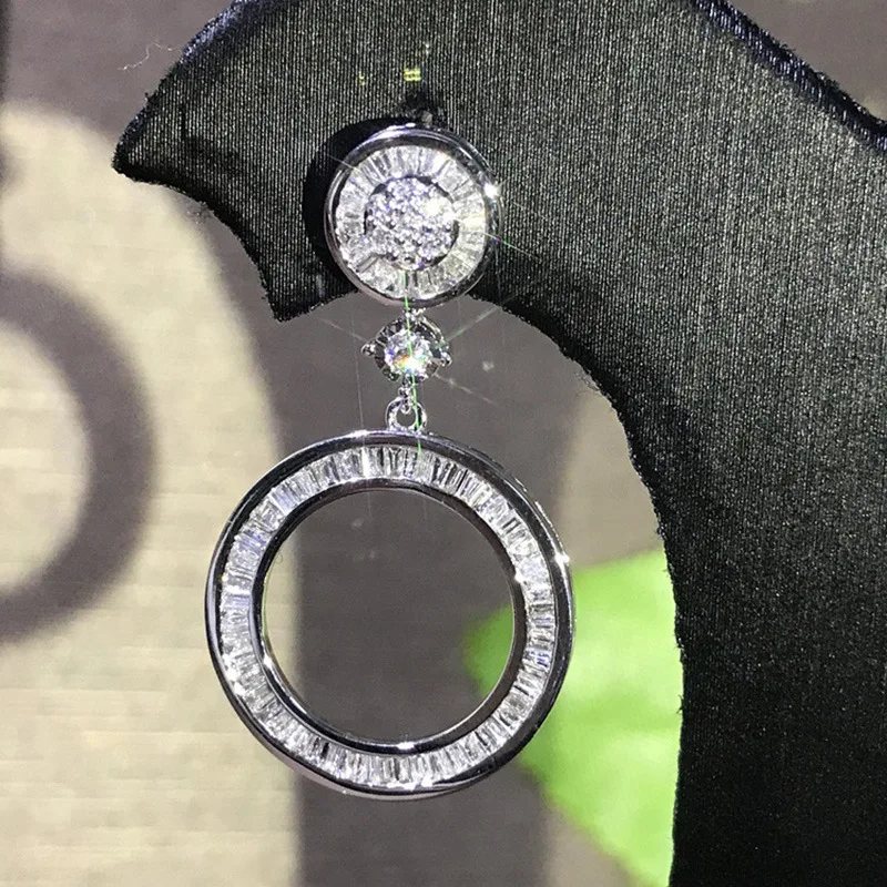 Европейские и американские ретро изысканные лестницы с фианитами женские серьги