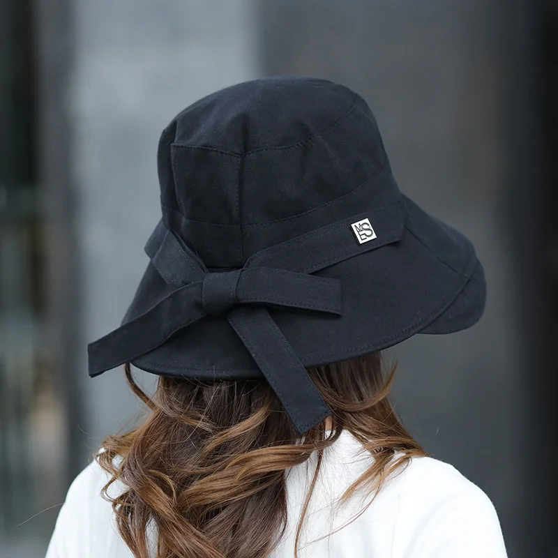 

Bowknot Designer Bucket Hat Women Summer Sun Hats 2022 Casual Bob Korea Wide Brim Outdoor Panama Cap Femme Fisherman Hat Sunhat
