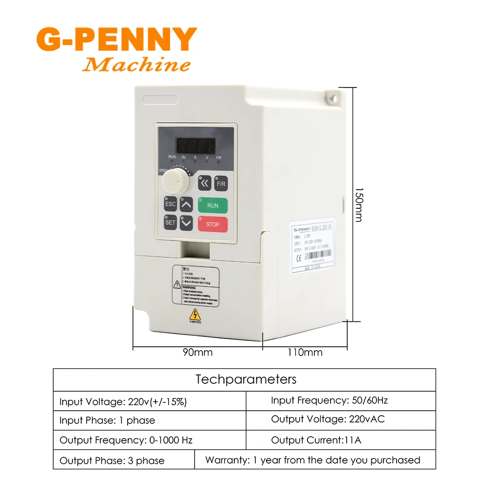 G-PENNY 2 кВт ER20 220 В двигатель шпинделя с водяным охлаждением диаметром 80*230 мм 4 шт.