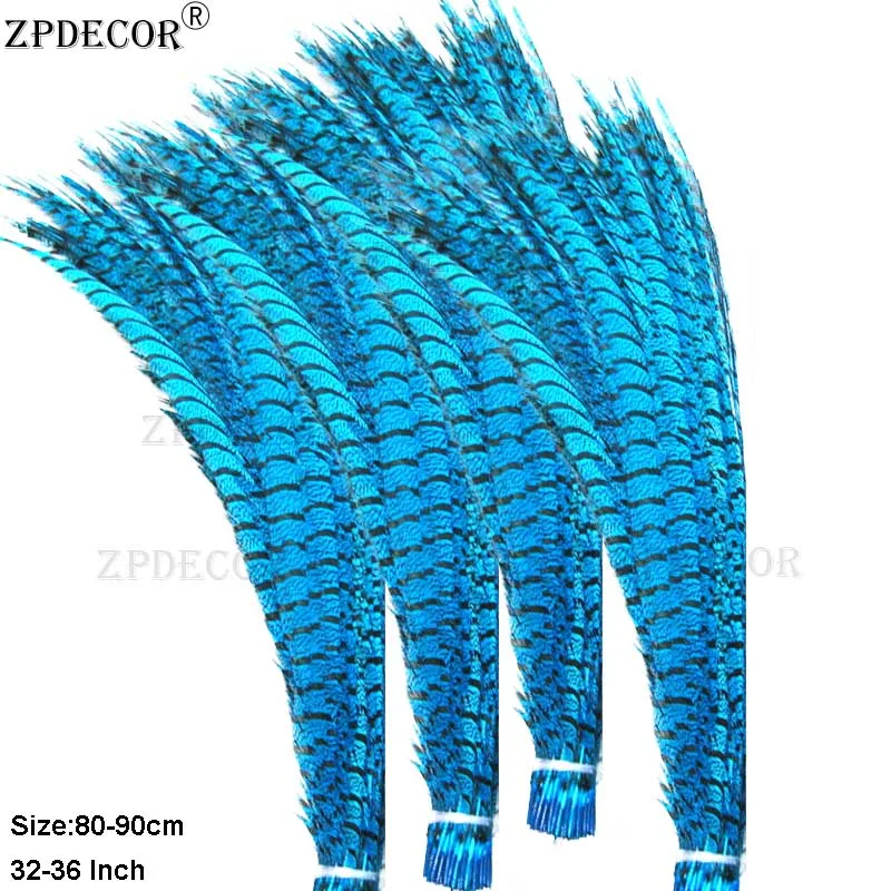 ZPDECOR 80 90 см 32 36 дюймов окрашенные перья фазана зебры|Перо| |