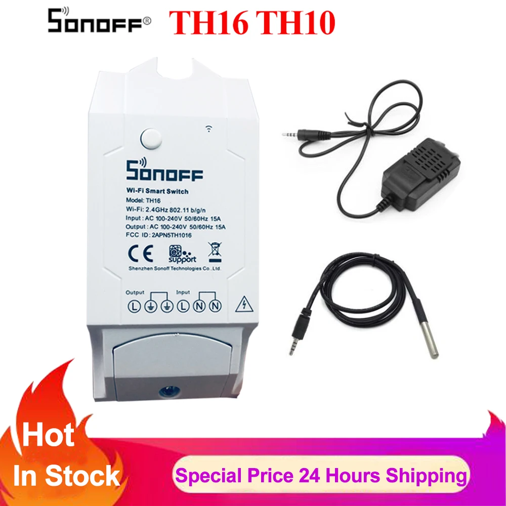 Itead Sonoff TH10 Th16A датчик контроля температуры и влажности WiFi умный домашний