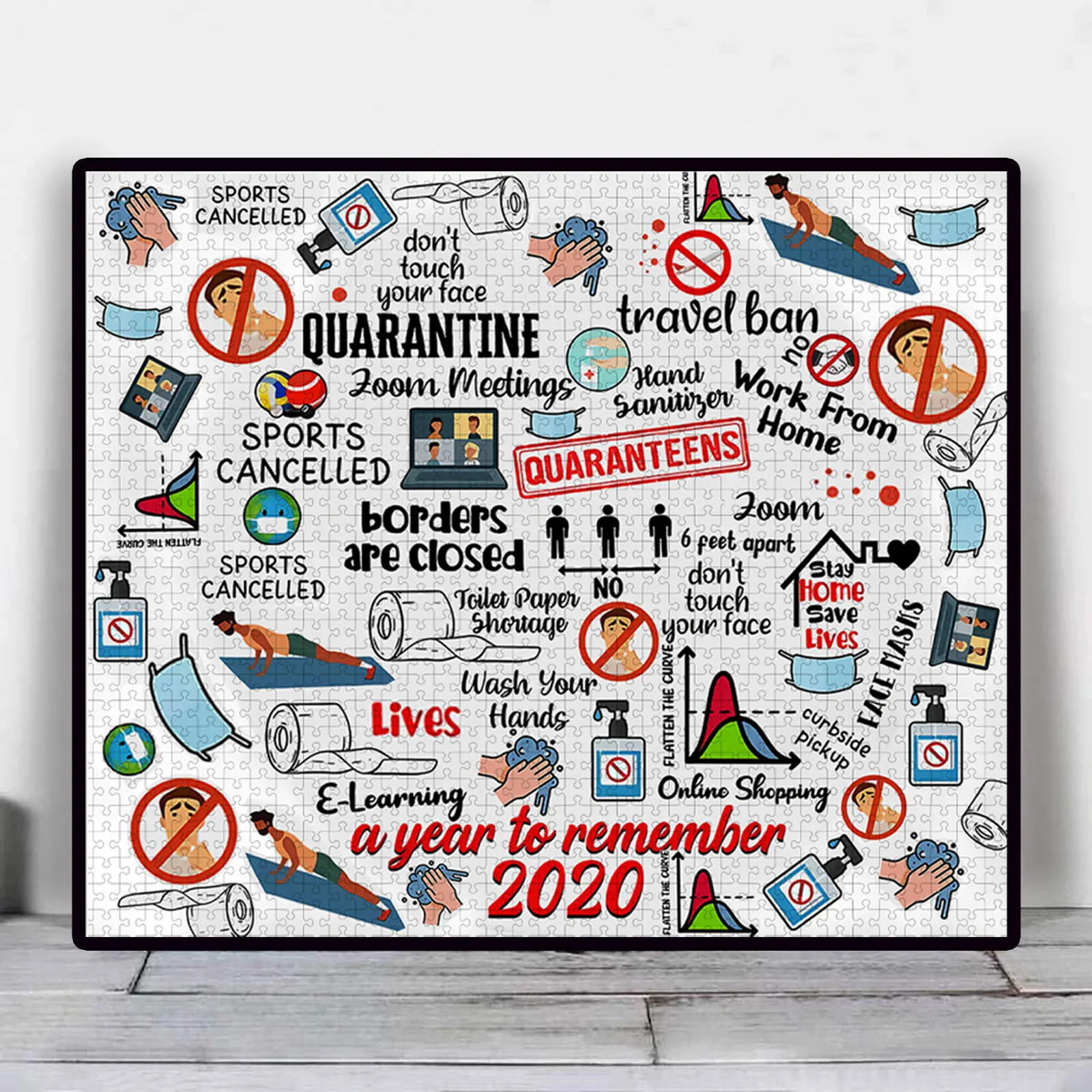 

Kid 1000 Piece Christmas 2020 Paper Puzzle Adult Children Toys Family Gift 2020 Parent-Child Interactive Puzzle Toy F Fast Ship