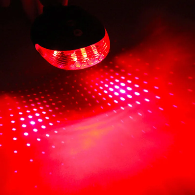 Светодиодный задний фонарь для велоспорта водонепроницаемый 2 лазера 5