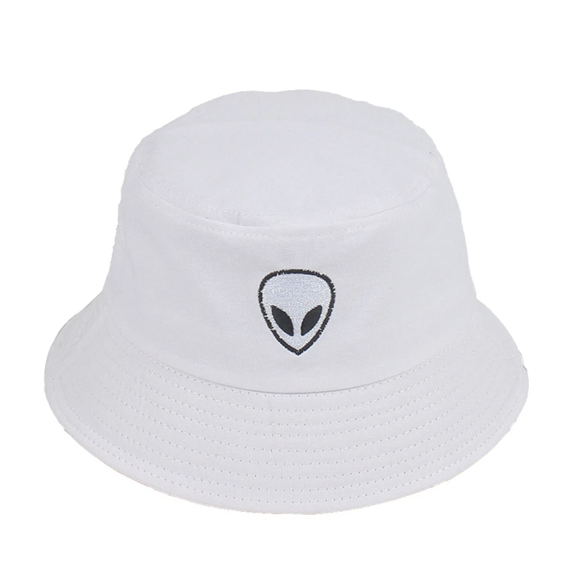 Alien Pattern Bucket Hat Unisex Foldable Embroidery Cap Hip Hop Gorros 2022 Men Summer Caps Women Panama Fishing | Аксессуары для