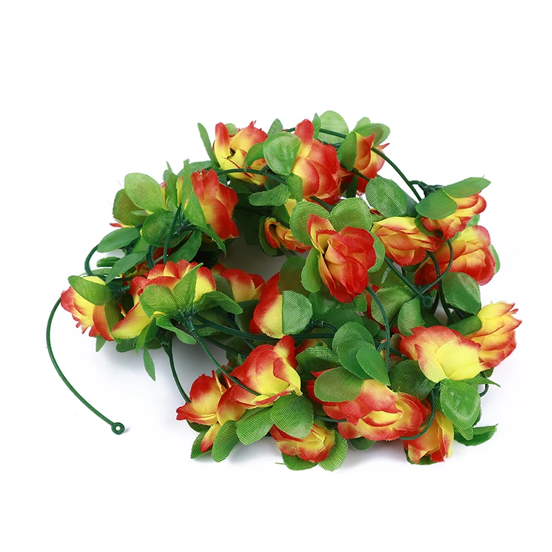 Artificial Flower Rose Vine Rattan Hanging Garland Silk Fake Flowers String Home Party Wedding Decoration | Дом и сад