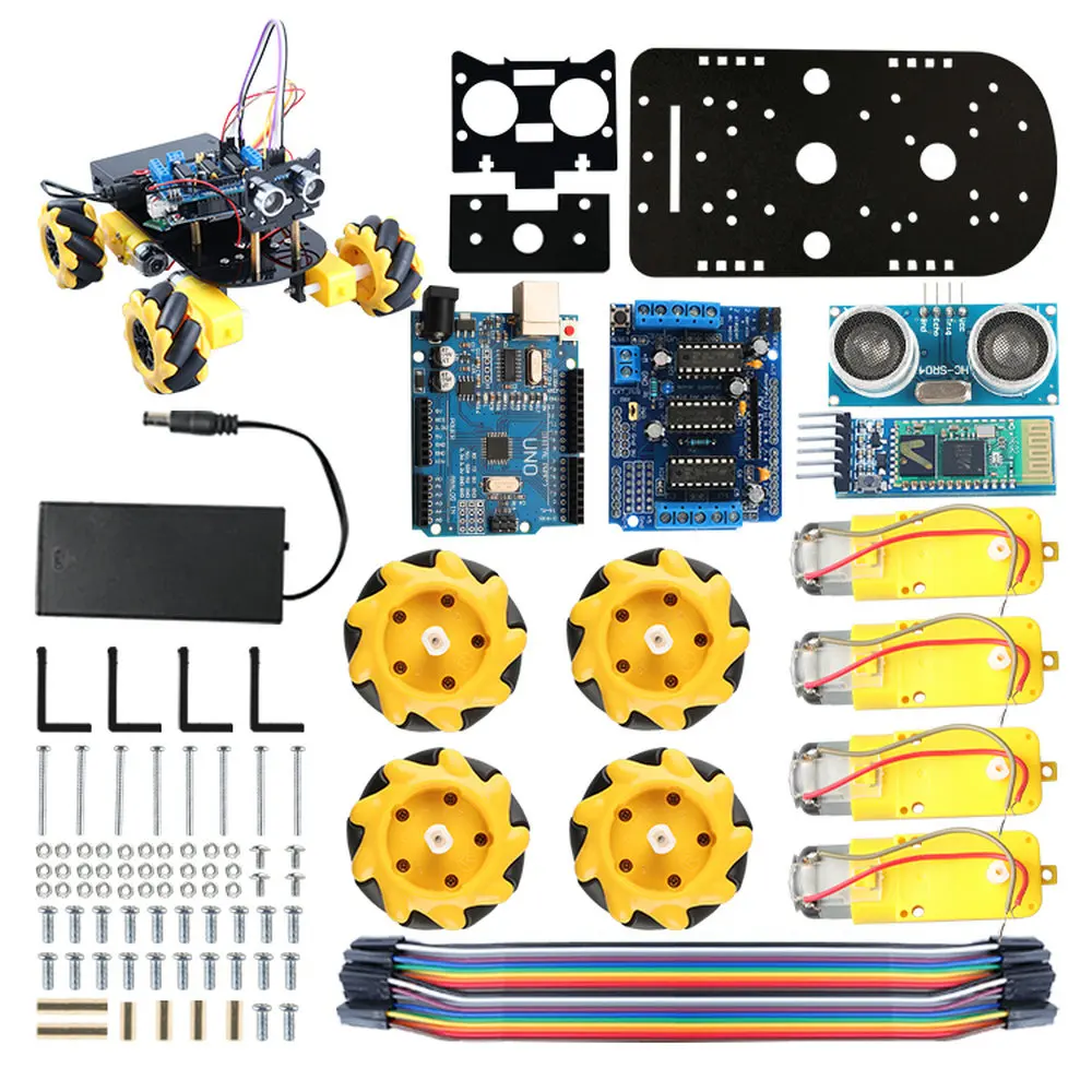 

2021 DIY Omni Directional Wheel 4WD Car Chassis Smart Robot Car For Mecanum