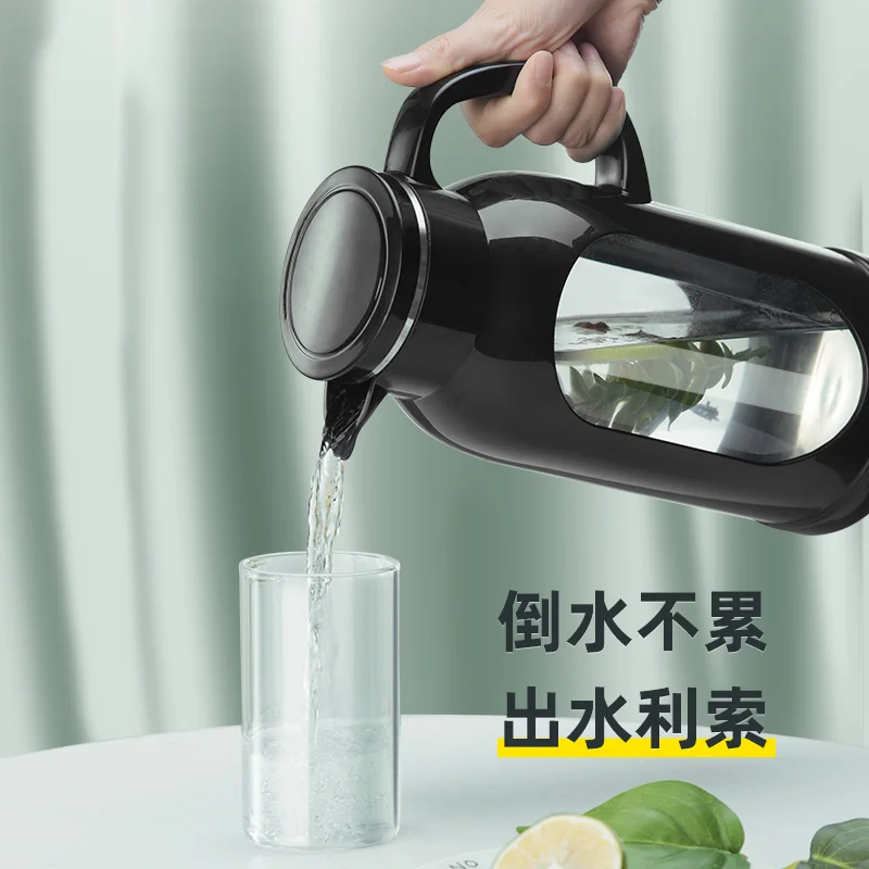 Большой заварочный черный чайник стеклянные аксессуары подарок Цветочный