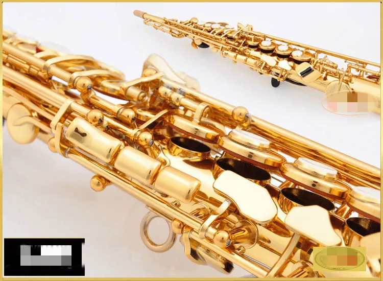 Фото Made in Japan Straight pipe soprano 475 Sax B Flat Brass musical instruments professional-grade with case. Mouthpiece Reed №4