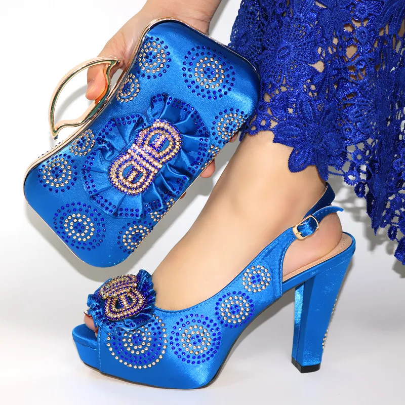 Doershow/красивый итальянский комплект из обуви и сумки Свадебный туфель сумочки в