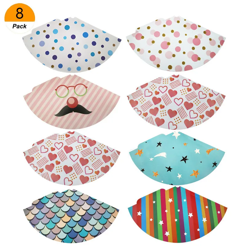 8 шт бумажная короны для празднования дня рождения шляпа взрослых и детей