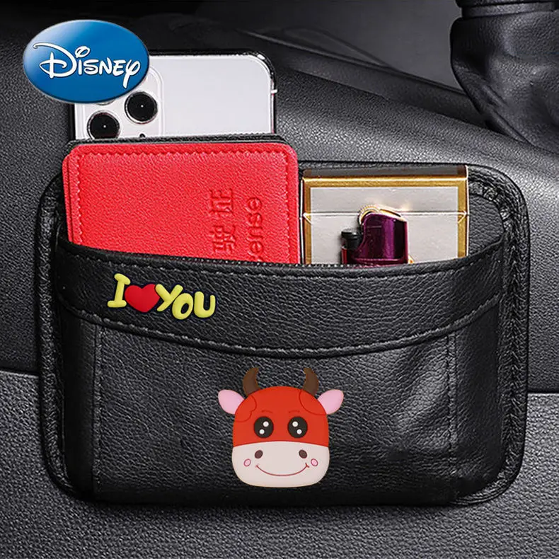

Disney Car Seat Storage Hanging Bag Decoration Articles Multifunctional Adhesive Hanging Bag Creative Mobile Phone Bag