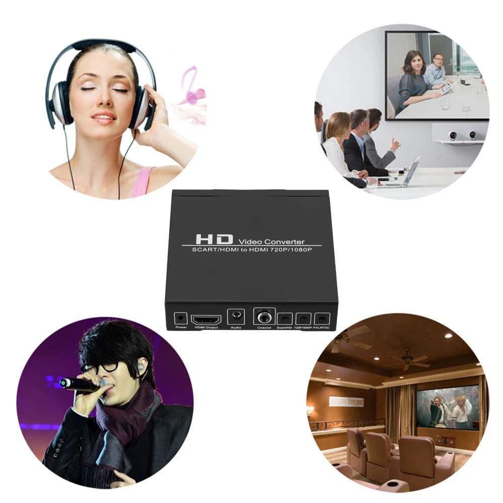 Full HD 1080P SCART HDMI совместимый преобразователь с совместимым цифровой