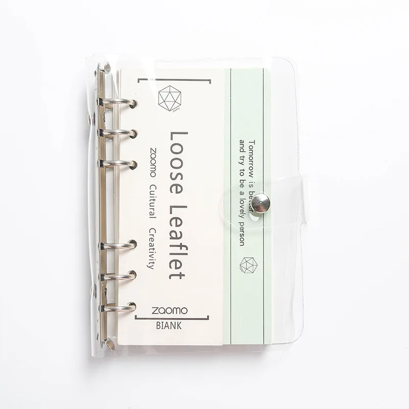 green-blank Спираль A6 Bullet Journal, ПВХ покрытие, блокнот с отрывными листами, в сетку, в горошек, обратно в школу, товары для студентов, для письма, офиса, стационарный подарок - Цвет: green-blank