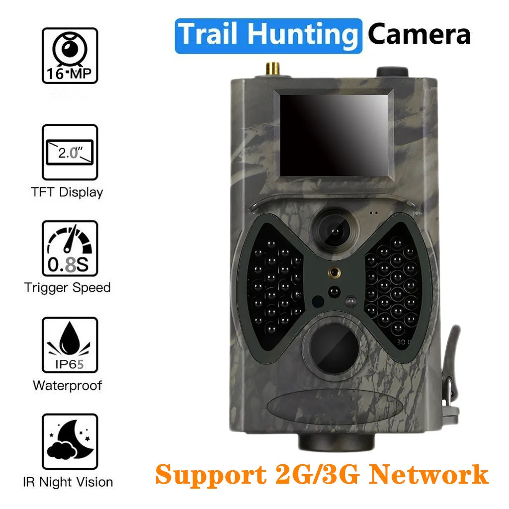 Охотничья камера 3G 16 Мп фотоловушка SMS/MMS/SMTP IP66 с триггером 0 3 сек таймер ловушка