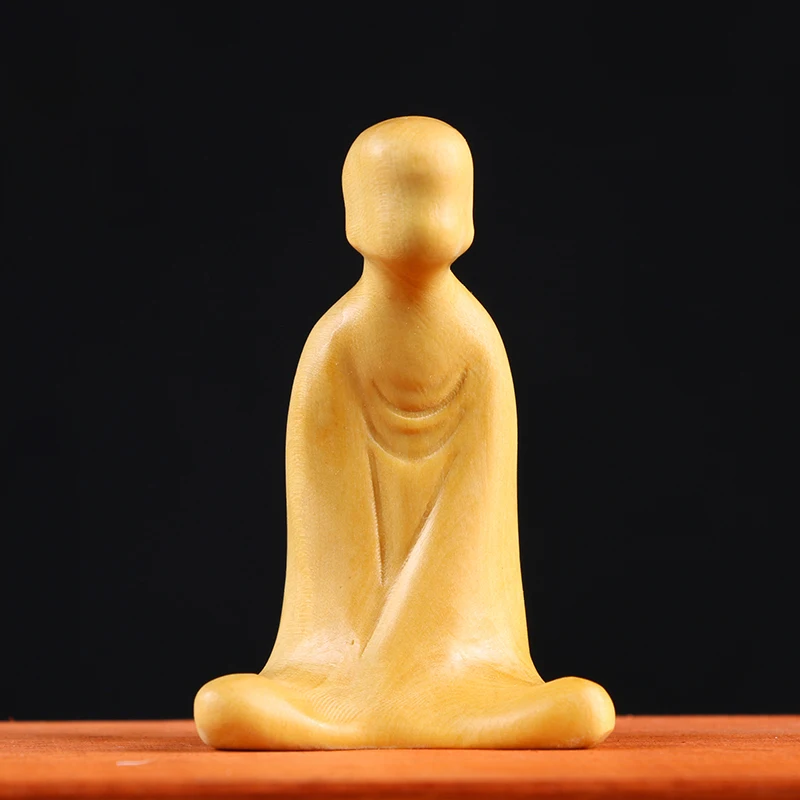 Деревянная статуя резьба из самшита Zen украшения для чайной церемонии креативное