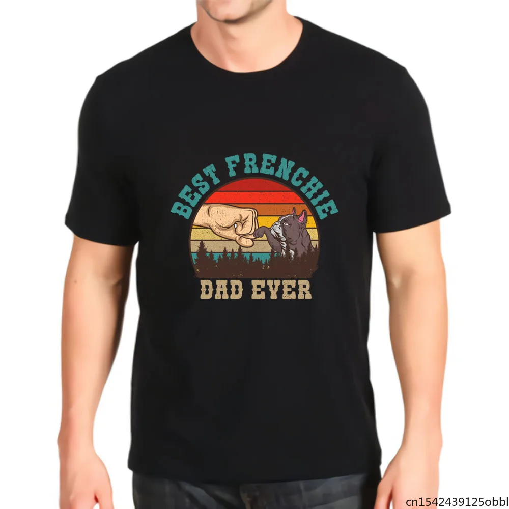 

Kawaii Graphic Retro T Shirt Frenchie Bulldog Best Frenchie Dad Heather Prism Harajuku Anime Best Seller Top Mens T-shirt