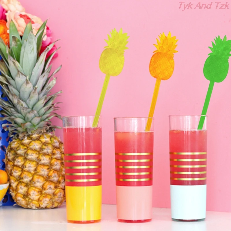 

12pcs/lot 17cm Coffee Wine Muddler Puddler Barware Pineapple Cocktail Swizzle Sticks Stirrer Bar Tools Products
