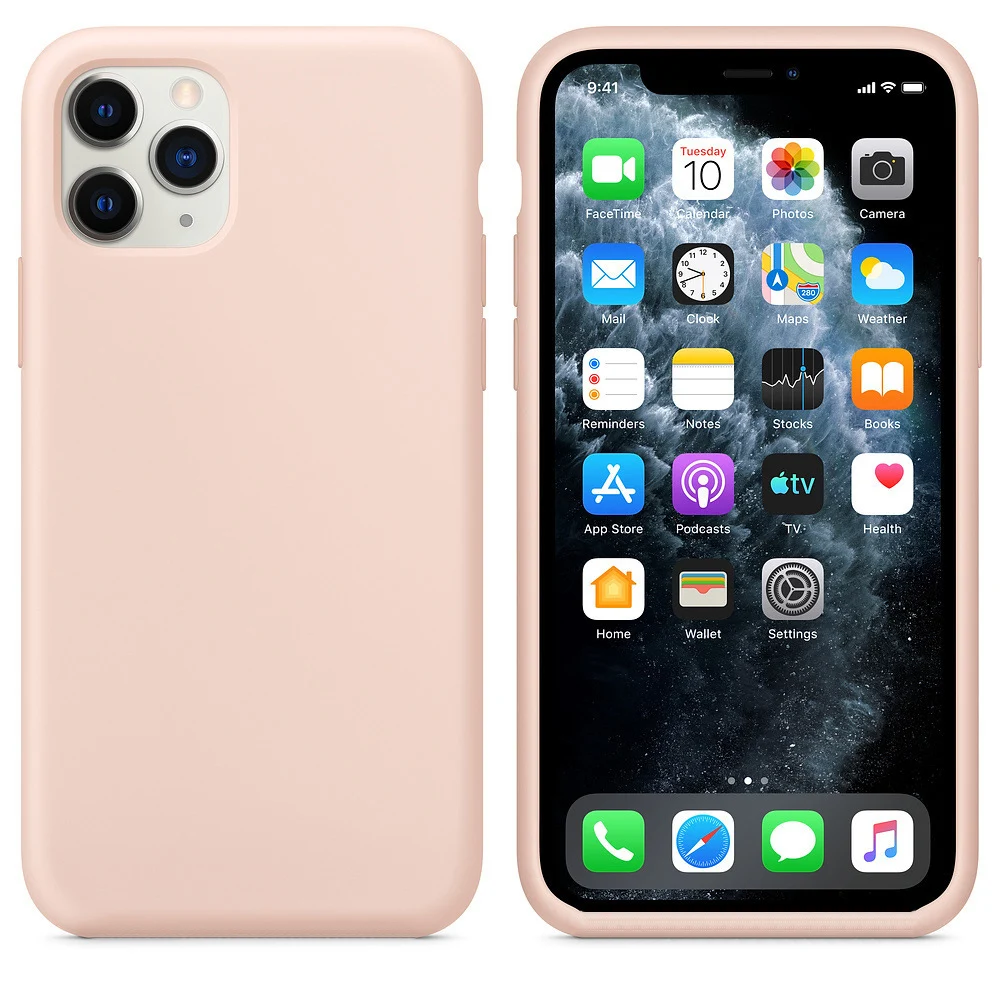 Pink Sand Чехол для iPhone 11 Pro Max 6 S 6 S 7 8 Plus X R XR XS Max чехол мягкий жидкий силиконовый роскошный милый чехол для iPhone11 11Pro - Цвет: Pink Sand