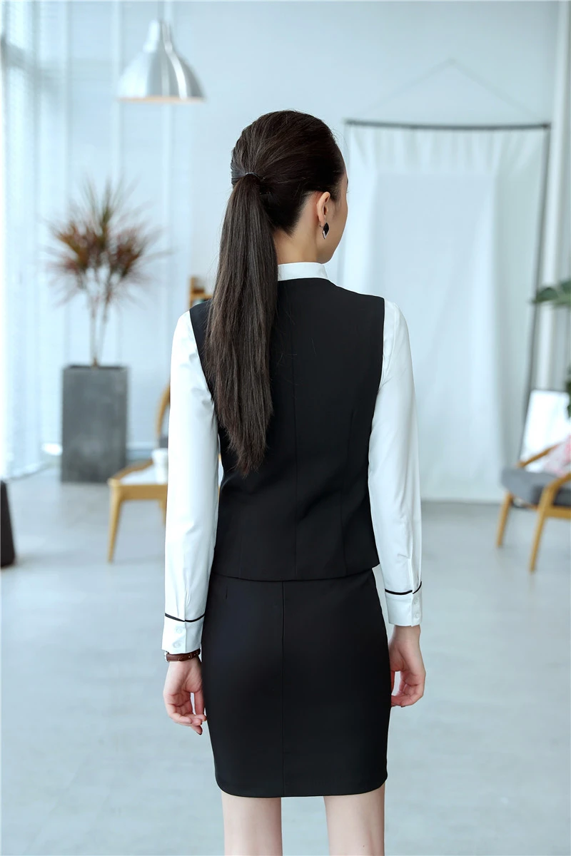 Новинка Синие Деловые профессиональные женские костюмы из 2 предметов топы и