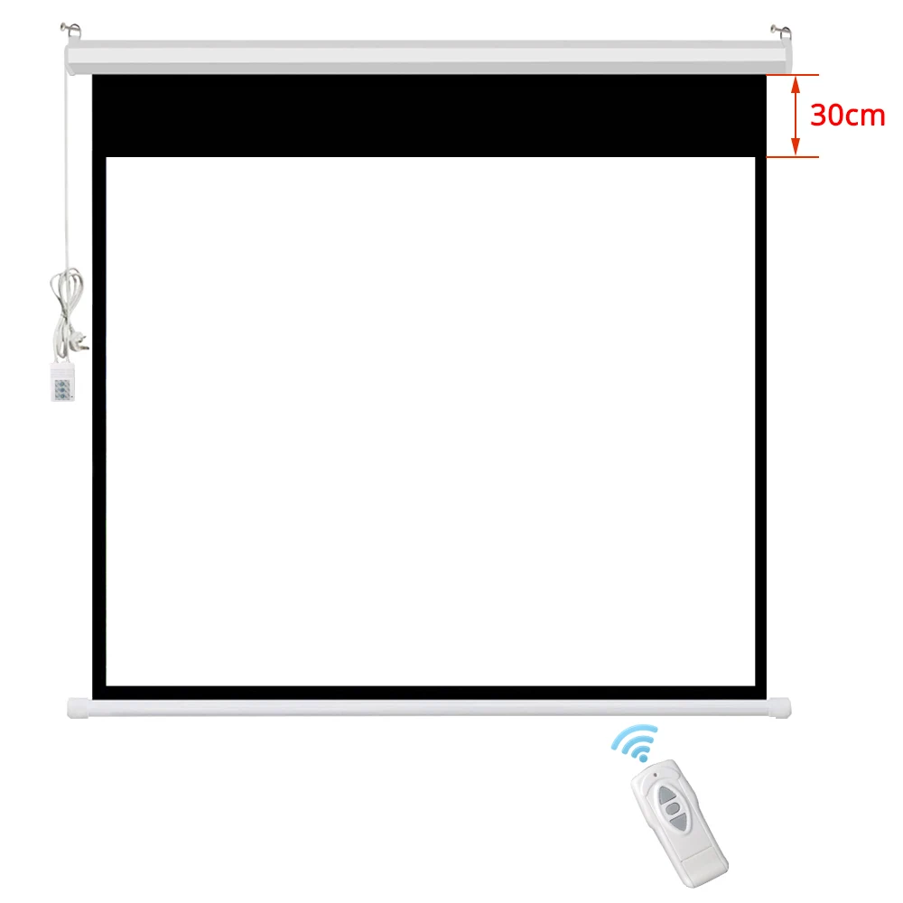 Электрический экран Touyinger 16:9 72/84/100/120 дюймов для проекторных занавесок с мотором на все светодиодные, жидкокристаллические, DLP и лазерные проекторы.