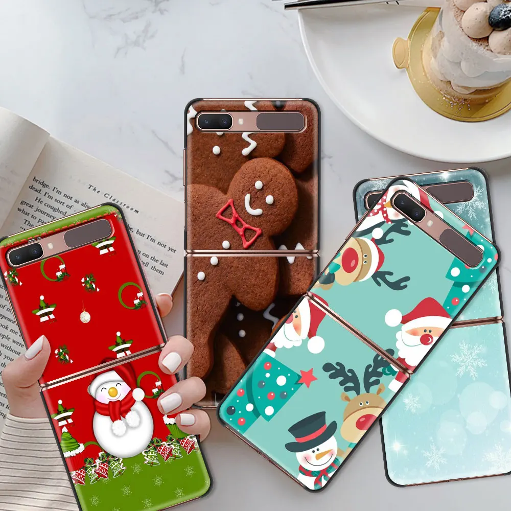 

Phone Case For Samsung Galaxy Z Flip3 5G ZF Cover Hard PC Fundas for Samsung Z Flip 3 5G z flip Coque Merry Christmas