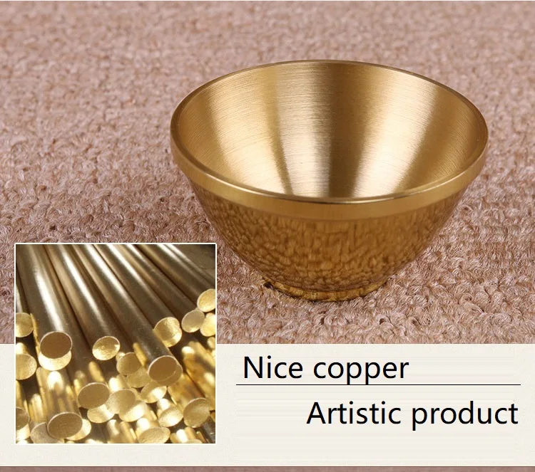 Buddha Copper Bowl Pure Copper Bowls for Worshiping of Wealth Health Buddhist Supplies Household Pray
