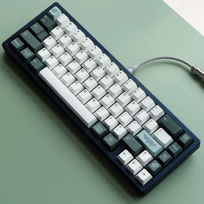 

Клавишные колпачки для механической клавиатуры PBT Dye GMK, колпачки для ботанических клавиш Cherry Profile с ISO Enter 6U 6.5U 7U Spacebar, 1 комплект