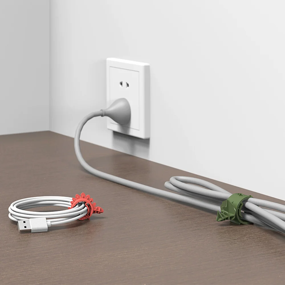 4 шт. в упаковке мультяшный динозавр шнур органайзер управление кабелем