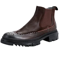 2021 autumn winter chelsea boot men high quality genuine leather combat boots british retro men shoes cowhide cowboy boots mens