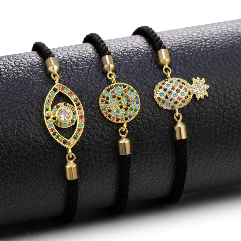 Браслеты-подвески Lucky Red Rope турецкие синие от сглаза золотистые для женщин мужчин