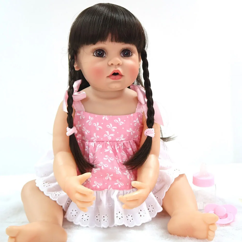 55 см bebe reborn для маленьких девочек принцесса кукла в розовая юбка похожая на