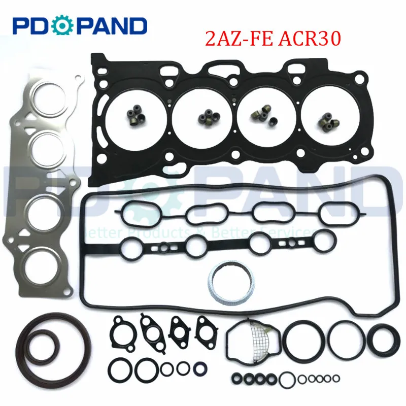 Комплект прокладок для восстановления двигателя 2AZ-FE 04111-28133 Toyota Camry ACV30 ACV31MCV30 2400cc