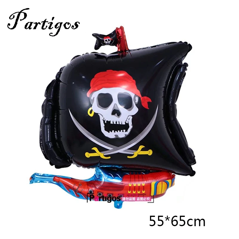 Pirate Ship 2 2 шт. большой самолет автомобиль фольги Воздушные шары поезд школьный автобус скорой помощи гелий воздушный шар подводная лодка корабль для вечеринка для мальчика день рождение украшения - Цвет: Pirate Ship 2