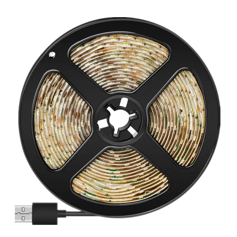 USB Waterproof Strip Светодиодный светильник для помещений, полоса USB DC5V IP65, водонепроницаемая светодиодная лента, датчик движения PIR, светодиодный светильник для шкафа, боковой светильник для кровати, 2835 SMD, Домашний Светильник ing - Испускаемый цвет: USB Waterproof Strip
