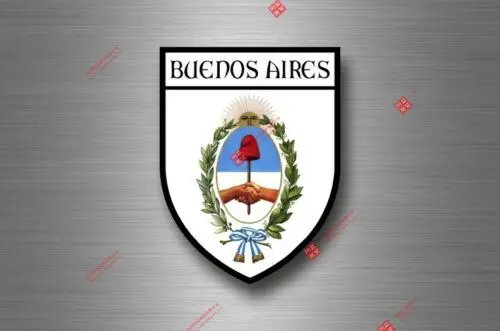 Интересная наклейка, сувенирная наклейка на автомобиль, герб, щит, Городское путешествие, Аргентина, Буэнос-Айрес, автомобильная наклейка, украшение для ноутбука