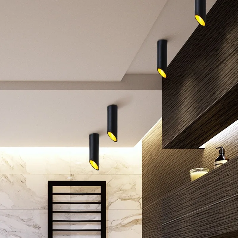 $13.20 Dimmable Cylinde LED Downlight 7W 12W 15W Surface Mounted COB spotlight AC85-265V Ceiling installation in living room bedroom