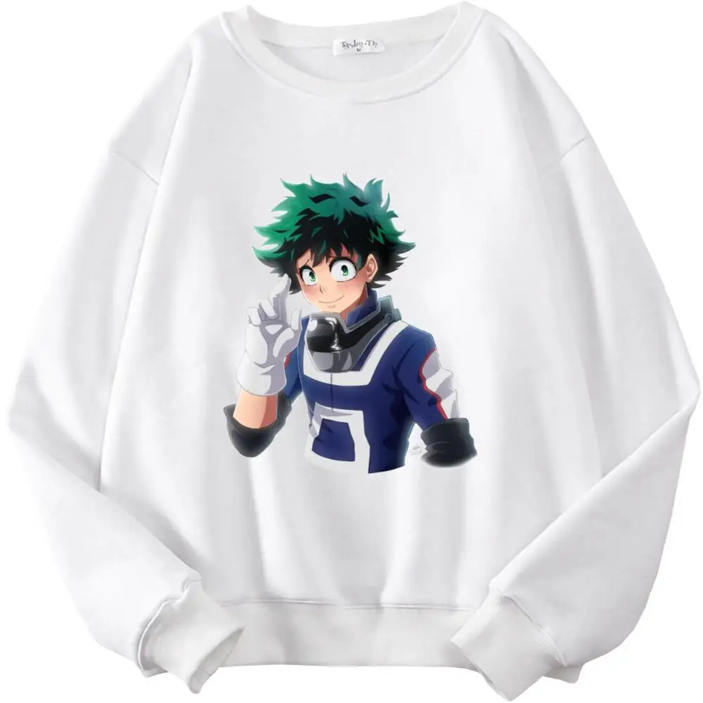 

My Hero Academia Streetwear Sweatshirt Casual Print Ladies Gothic Punk Hoody Harajuku Casual Simple Popular Tops Academy-364