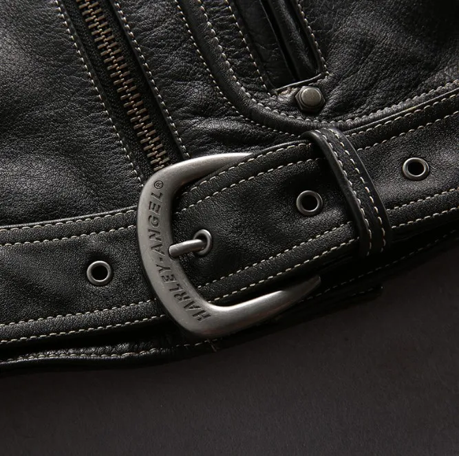 

Mens Real Genuine Leather Jacket Motorcycle Natural Cow Cowhide Vintage Men Black Moto Biker Bomber Jackets Coats Male Plus Size