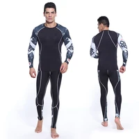 plus size mens thermal underwear set clothing winter first layer long johns skins compression mma mens full suit tracksuit 4xl